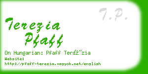 terezia pfaff business card